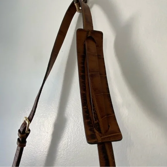 GILI Got It Love It genuine leather Croc embossed handbag purse NWOT - Picture 4 of 13